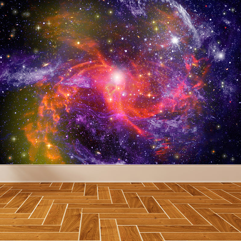 Dark Color Contemporary Wall Mural Huge Black Hole Wall Covering for Living Room
