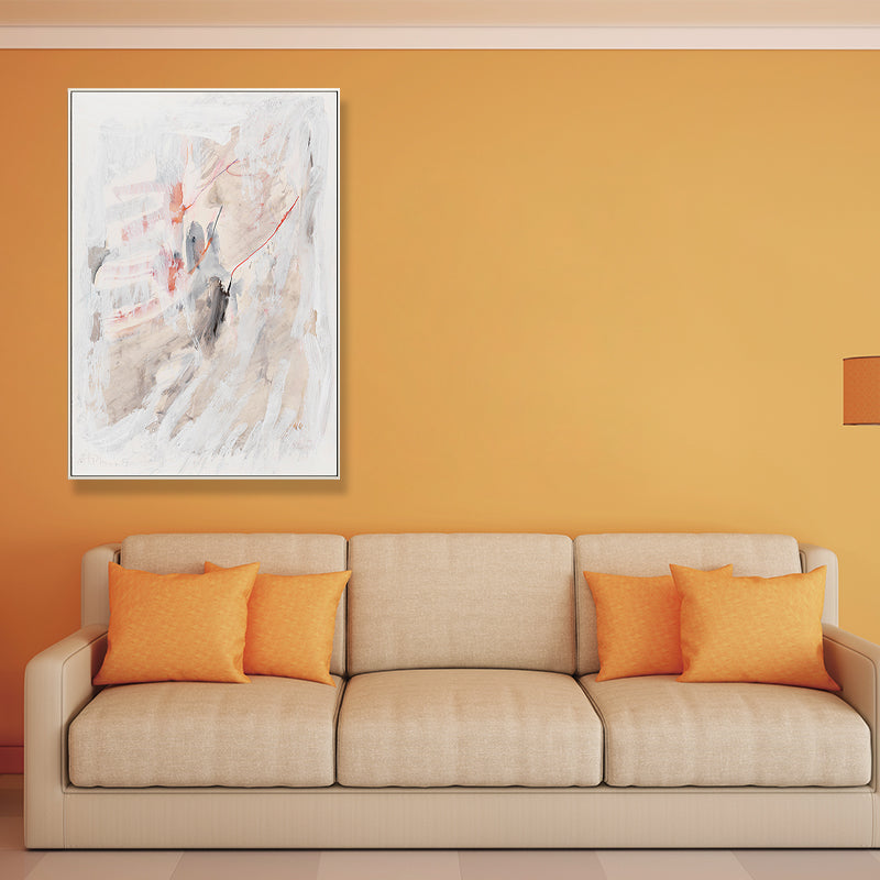 Pink Abstract Wall Art Textured Surface Contemporary House Interior Canvas Print