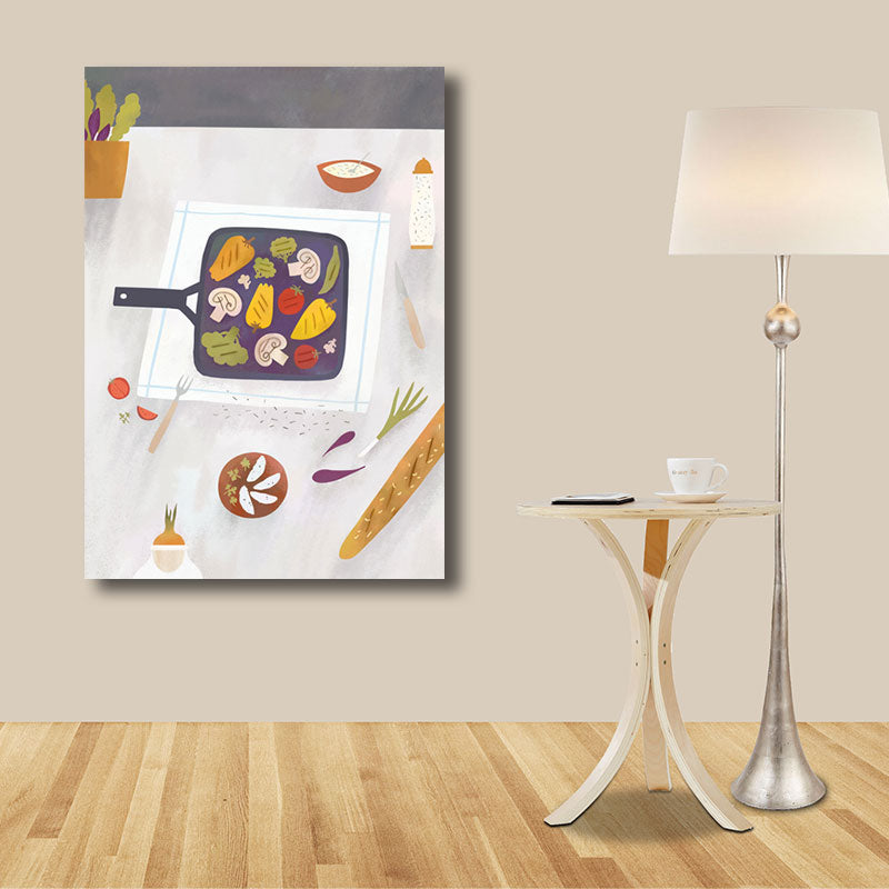 Bunter Koch-Leinwand-Kunstdruck, Diät, modernistische Heimdekoration, Gemälde für Restaurant