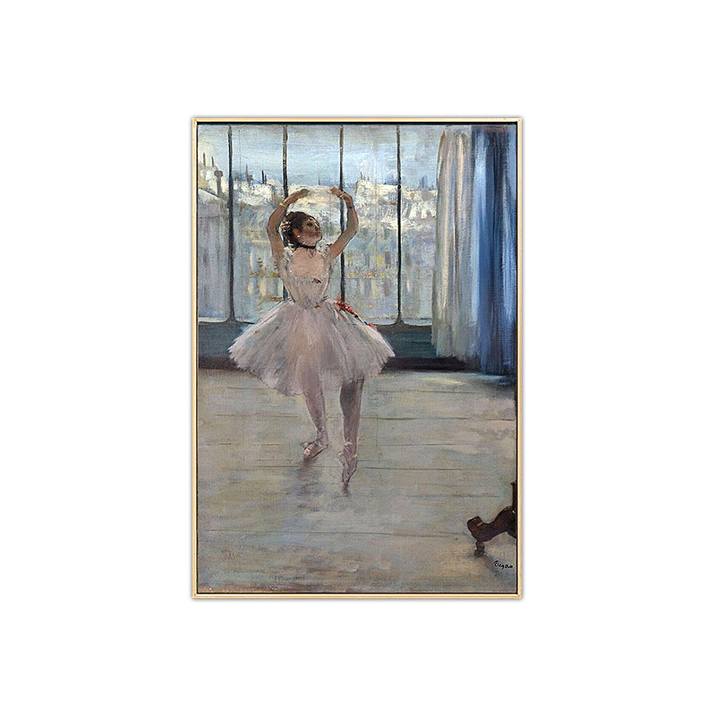 Weiße Vintage-Wanddekoration, Edgar Degas Ballett-Gemälde, Leinwand-Wandkunst für Schlafzimmer