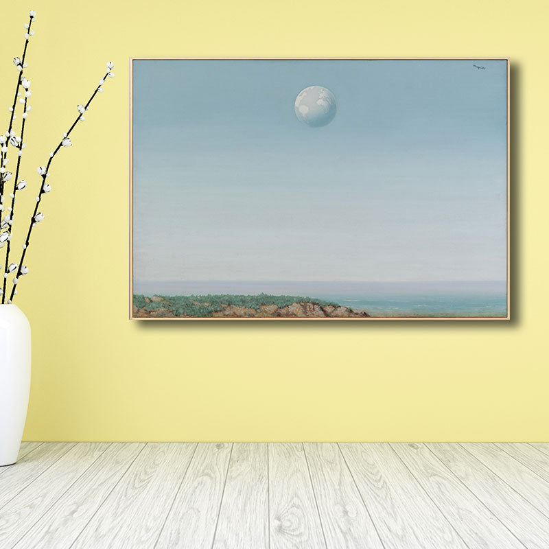 Surrealism Rene Magritte Canvas Print Blue Empire De La Reflexion Wall Art Decor