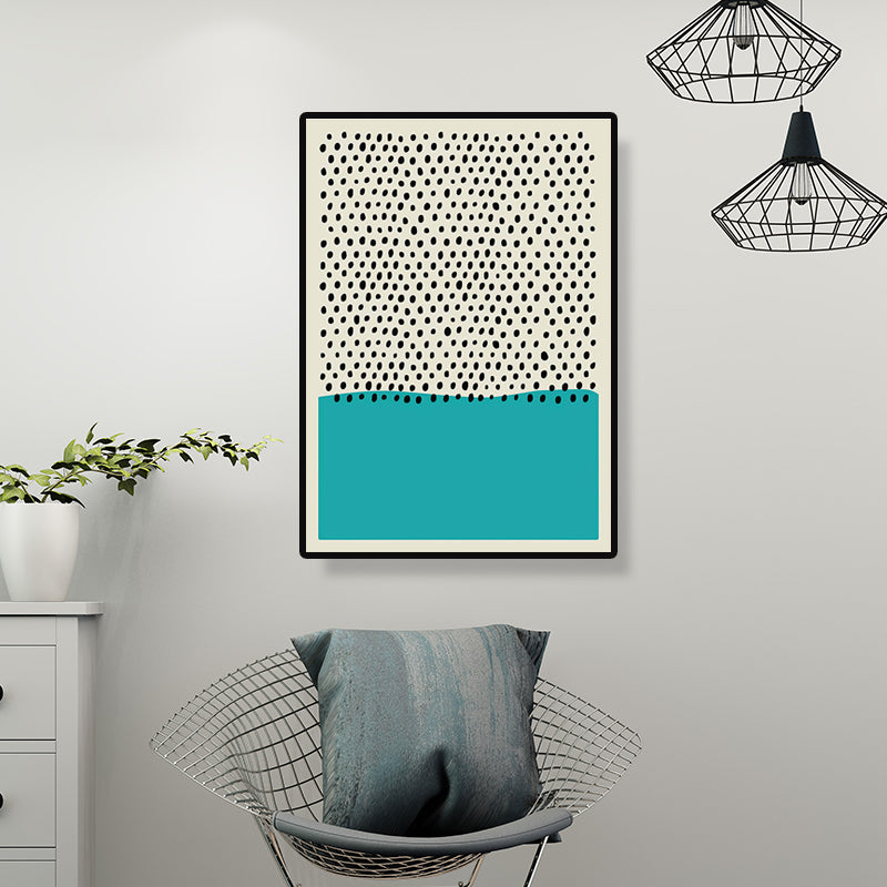 Skandinavische geometrische Leinwand-Wandkunst in hellen Farben für Wohnzimmer, verschiedene Größenoptionen