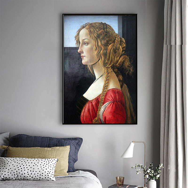 Teenager im Vintage-Stil malen Europa-Maidenbild in heller Wanddekoration