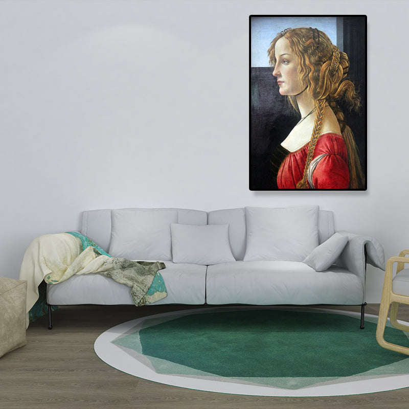 Teenager im Vintage-Stil malen Europa-Maidenbild in heller Wanddekoration