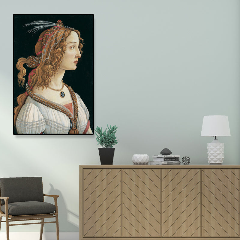 Teenager im Vintage-Stil malen Europa-Maidenbild in heller Wanddekoration