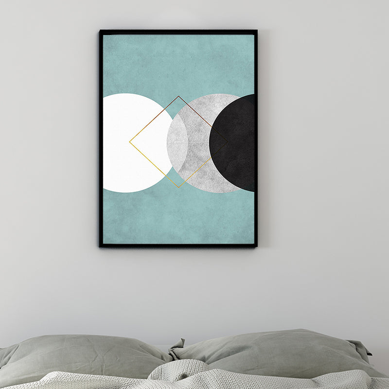 Modernistische geometrische canvasafdrukken veelkleurige huismuurkunstdecoratie voor zitkamer