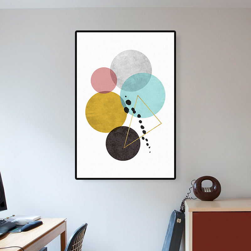 Modernistische geometrische canvasafdrukken veelkleurige huismuurkunstdecoratie voor zitkamer