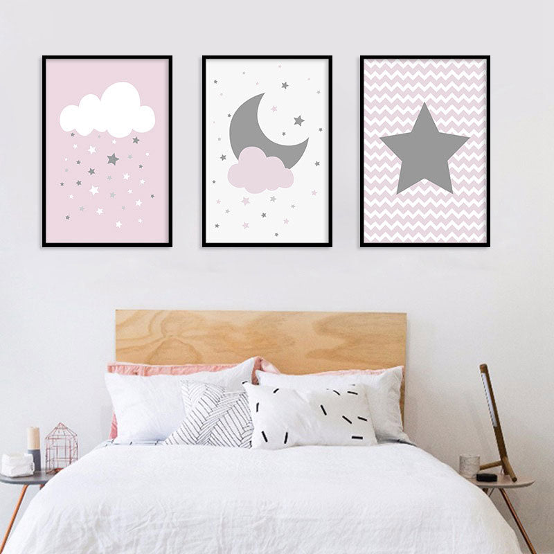 Hedendaags Sky Element Verpakt Canvas Zachte Kleur Home Wall Art Decor voor Woonkamer
