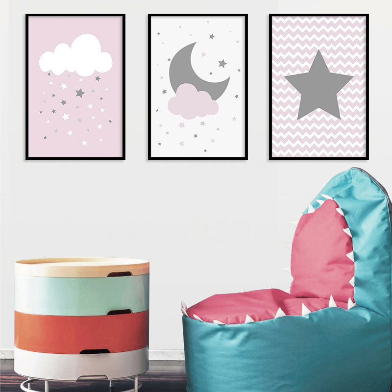 Hedendaags Sky Element Verpakt Canvas Zachte Kleur Home Wall Art Decor voor Woonkamer