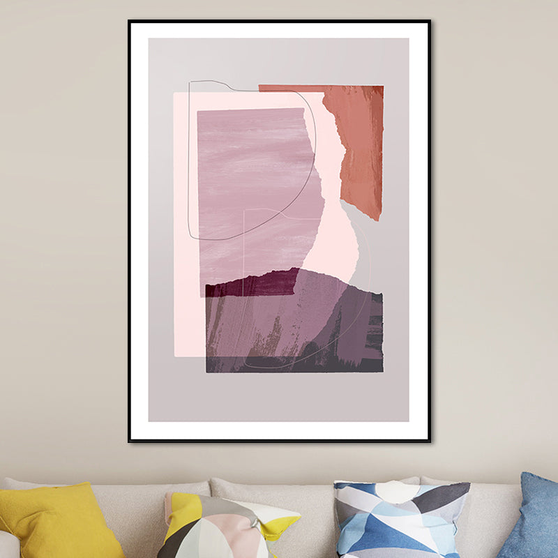 Toile d'art abstraite superposée, couleur Pastel, décoration murale scandinave pour salon