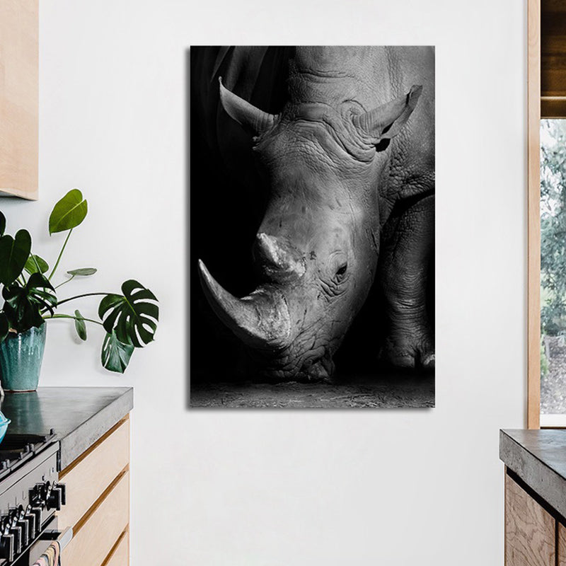 Tropische afrikanische Tier-Wanddekoration, Leinwand, strukturierte dunkle Farbe, Wandkunst für Wohnheim