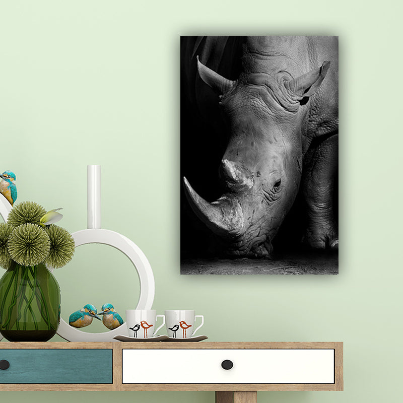 Tropische afrikanische Tier-Wanddekoration, Leinwand, strukturierte dunkle Farbe, Wandkunst für Wohnheim