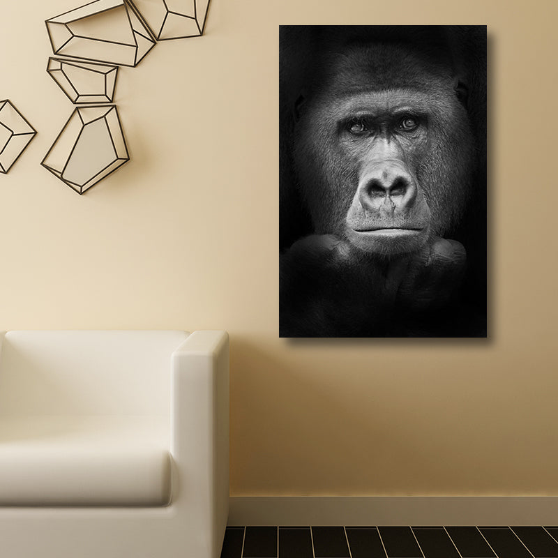 Tropische afrikanische Tier-Wanddekoration, Leinwand, strukturierte dunkle Farbe, Wandkunst für Wohnheim