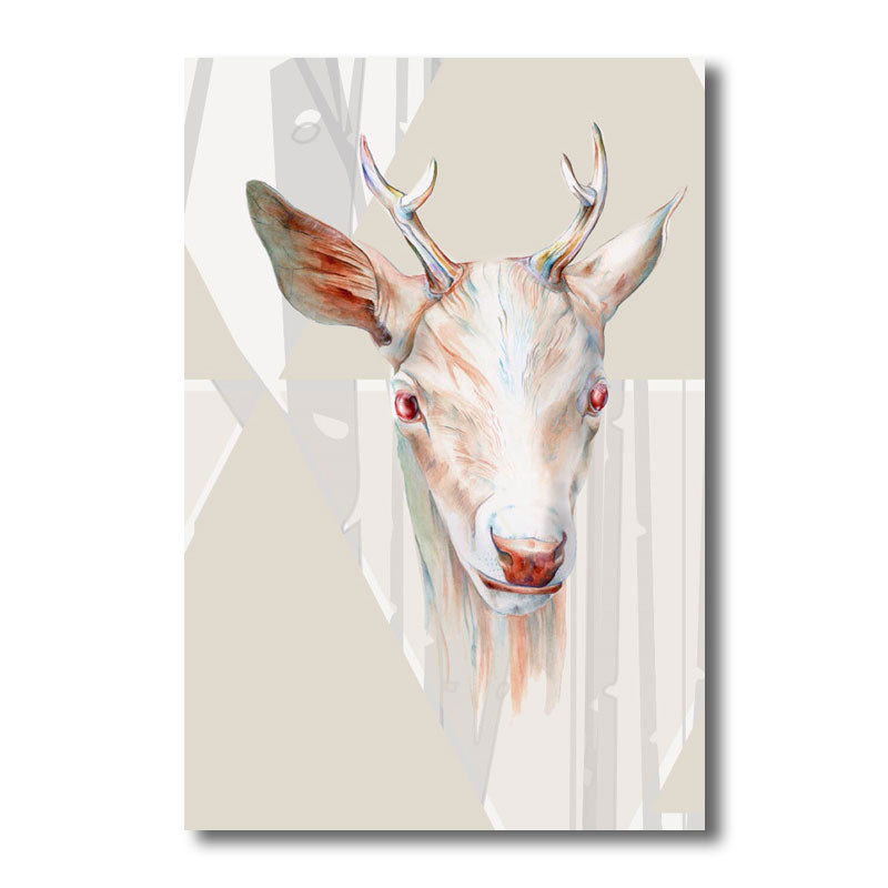Bunte Wildtier-Wanddekoration zur Dekoration rustikaler Wohnzimmer-Leinwanddrucke
