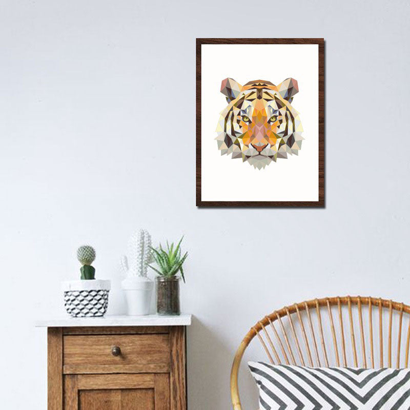 Orange Tiger Head Canvas Art Animal Classic for Decoration Wall Decor, Multiple Sizes