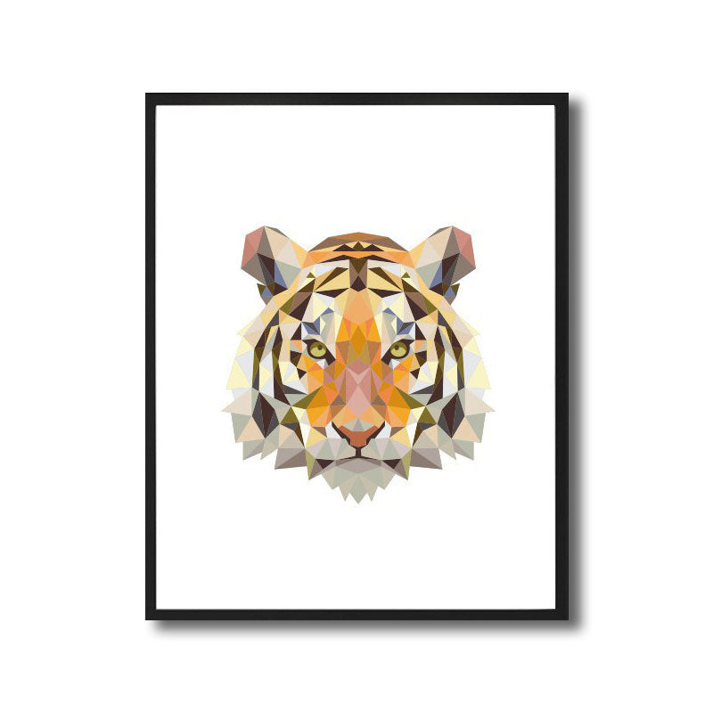Orange Tiger Head Canvas Art Animal Classic for Decoration Wall Decor, Multiple Sizes