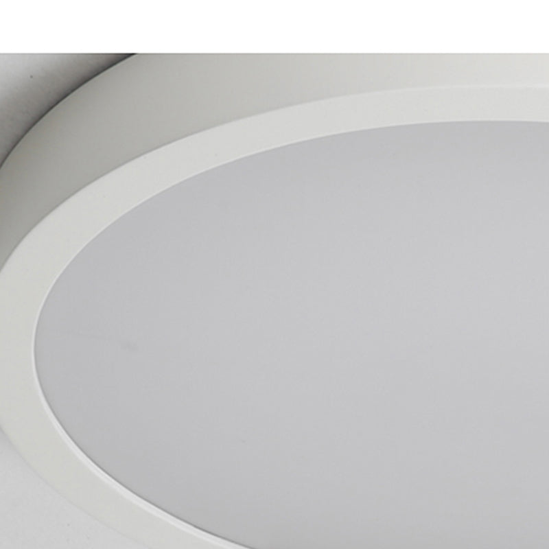 Drum Flush Mount Light, Modern Ceiling Light with Wood and Acrylic Round Shade for Kids Bedroom
