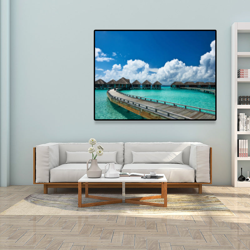 Lichtkleurig landschap verpakt canvas huis muur kunst decor voor slaapkamer, meerdere maten