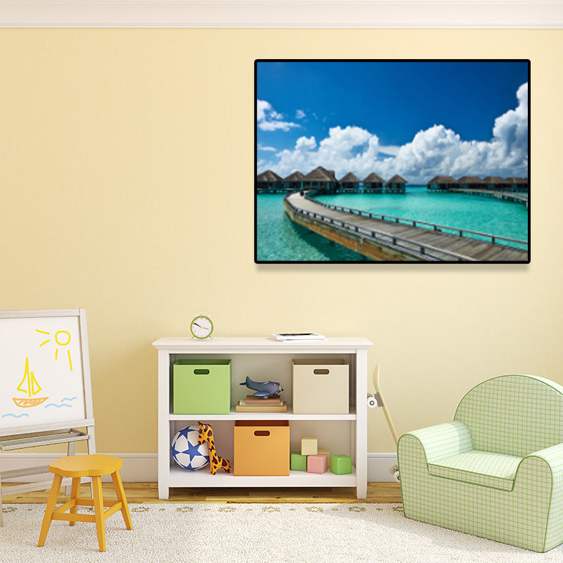 Lichtkleurig landschap verpakt canvas huis muur kunst decor voor slaapkamer, meerdere maten