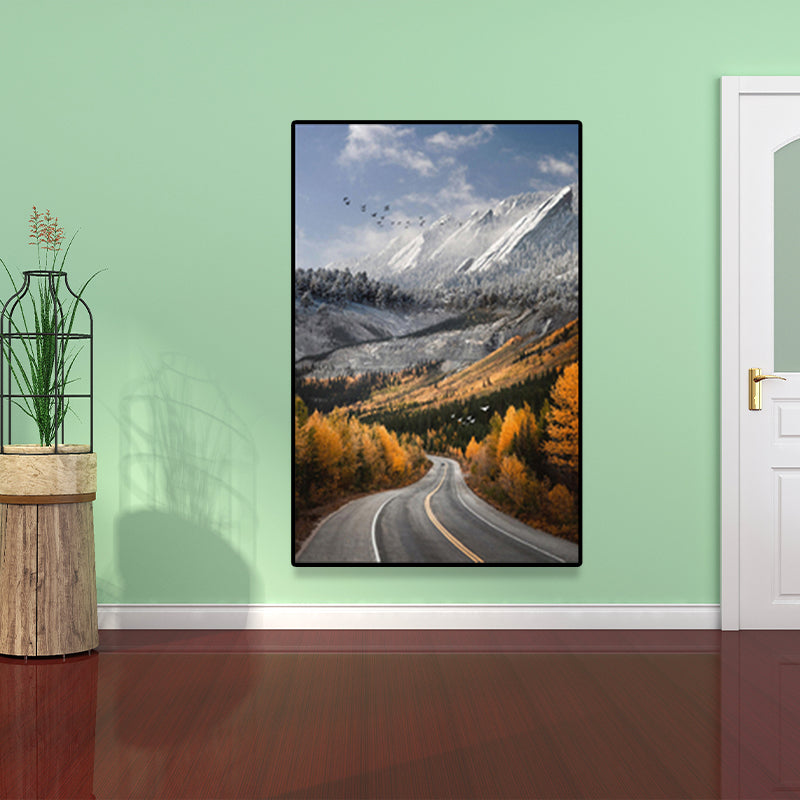 Highway in Mountain Schilderijen Zachte Kleur Canvas Wall Art voor Home Decor, Meerdere Grootte Opties