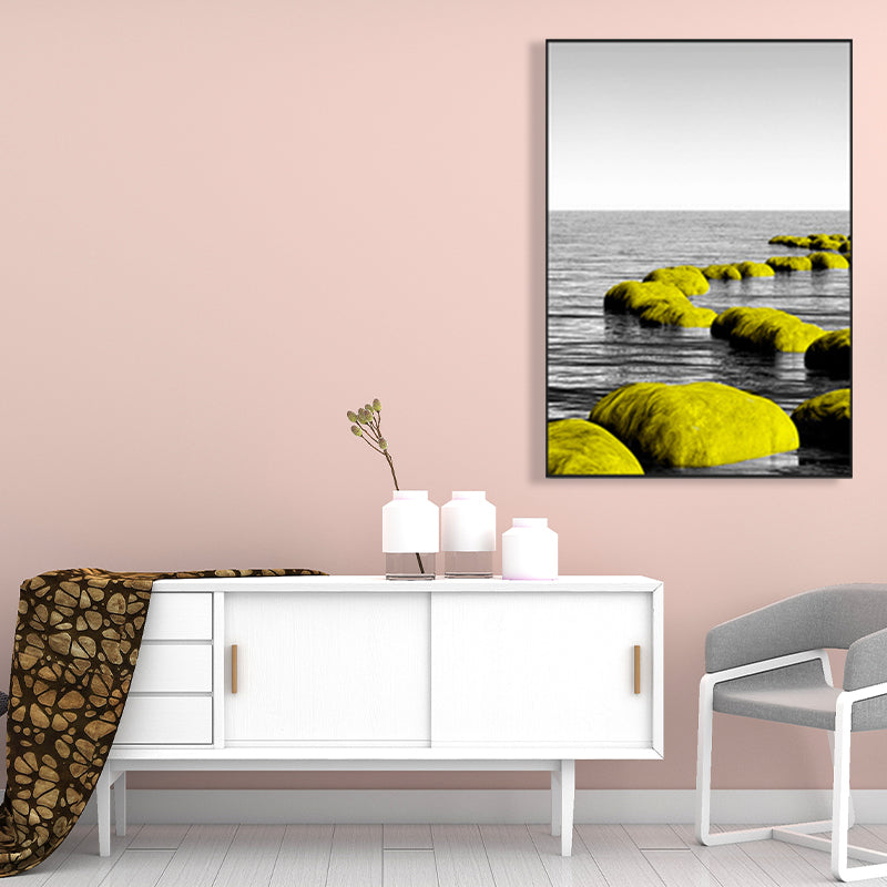 Zachte kleur zeezicht canvas prints landschap modernistische huis muur kunst decor voor salon