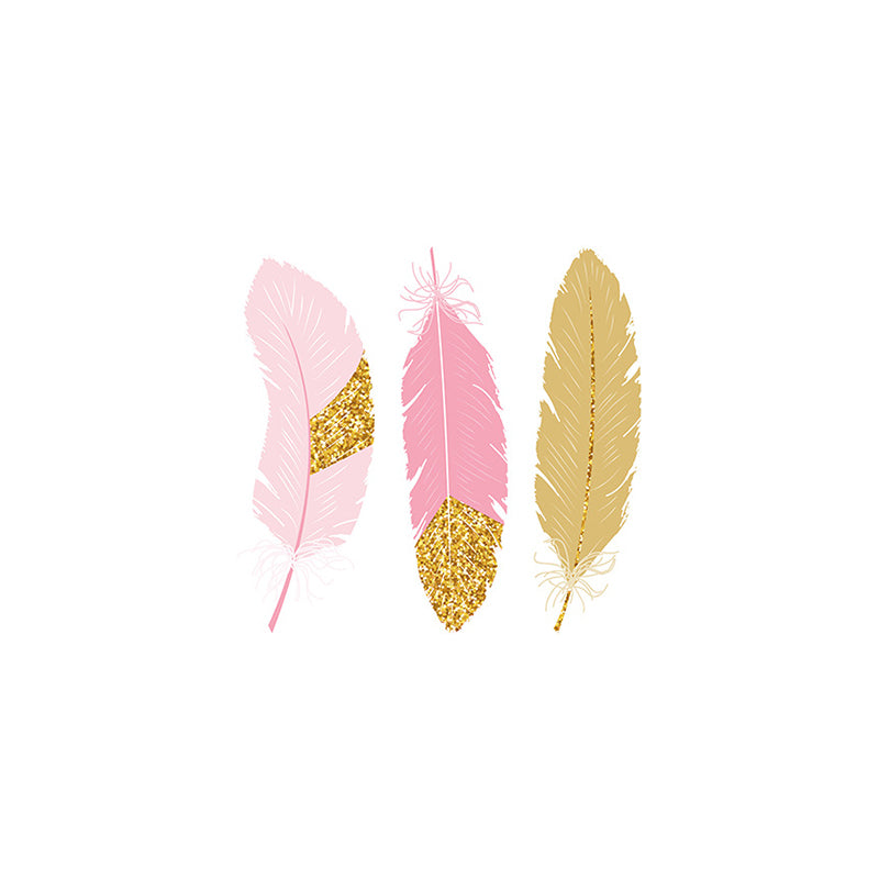 Pink Feather Canvas Print Children Art Home Wall Decor for Nursery, Multiple Sizes