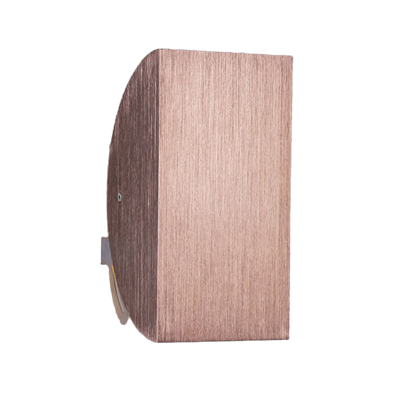 Luz de pared plegada aplique con tono semicírculo de aluminio moderno 1 luz de montaje de pared negro/dorado claro