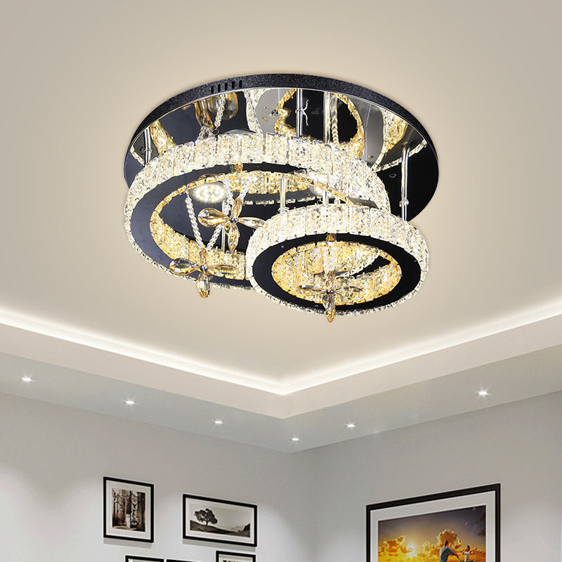 LED CHROME LED COUCLE LAMPE MODERNISME COUPE CRISTAL ÉCLAINEMENT SEMI MONT