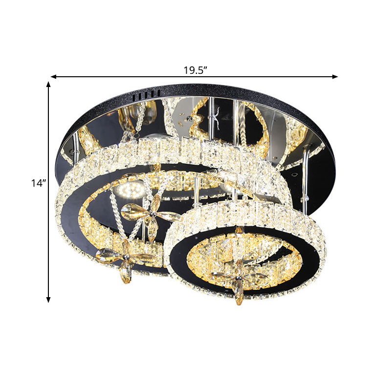 LED CHROME LED COUCLE LAMPE MODERNISME COUPE CRISTAL ÉCLAINEMENT SEMI MONT