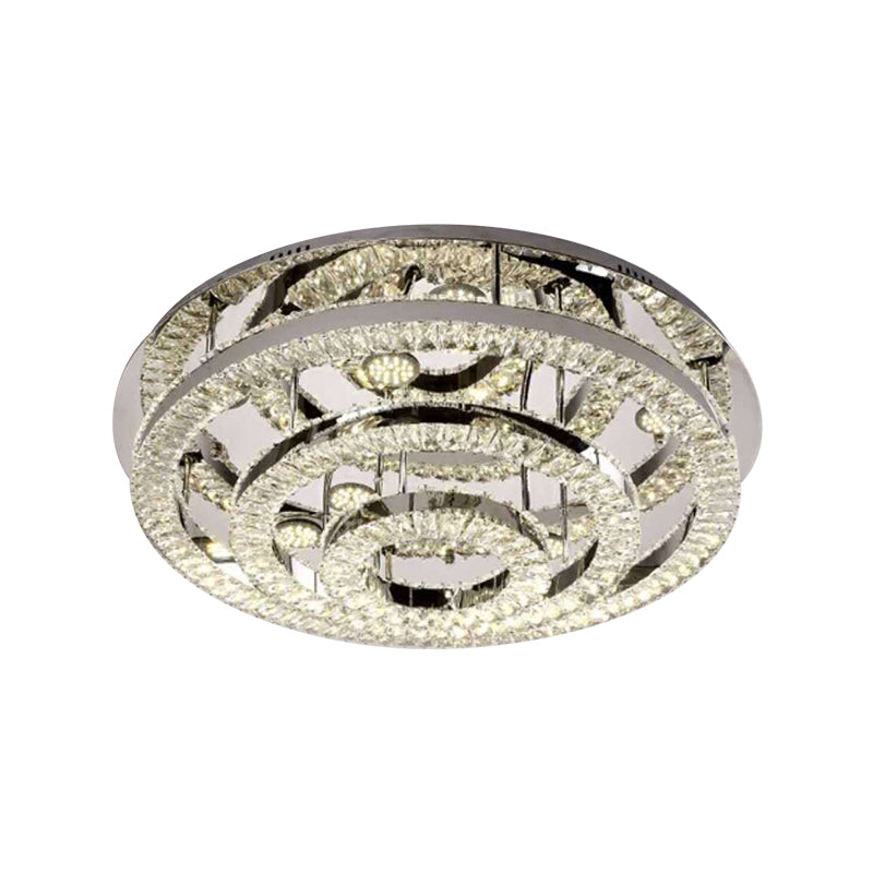 Lámpara de techo de bloqueo de anillo en capas LED CROME CROME CROME SEMI SEMILLA CONTINUA