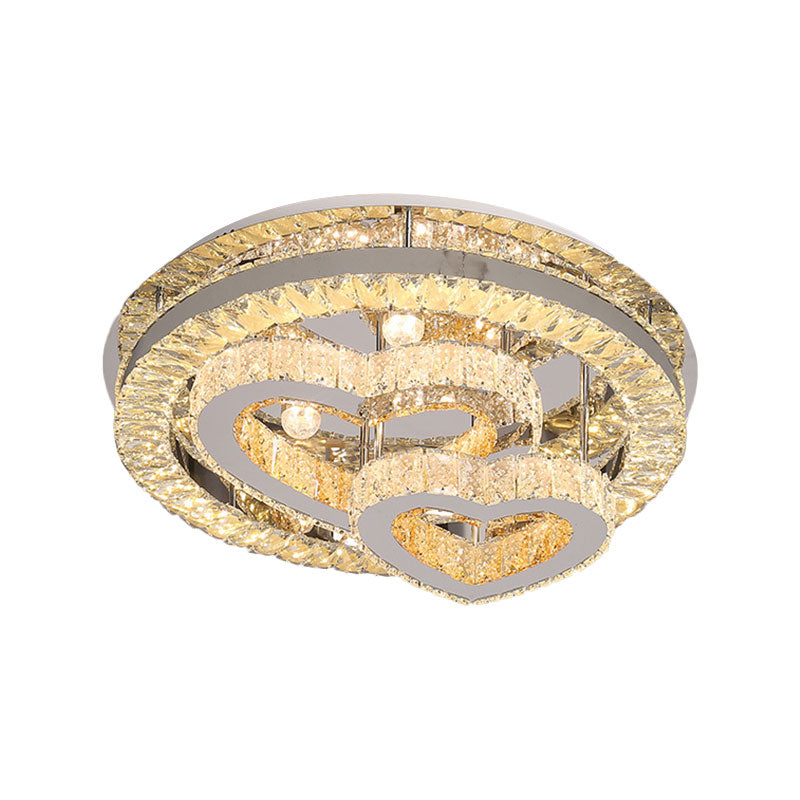 Illuminazione a incasso del supporto del cuore del cromo LED Simplicity Crystal Block Plafoniera