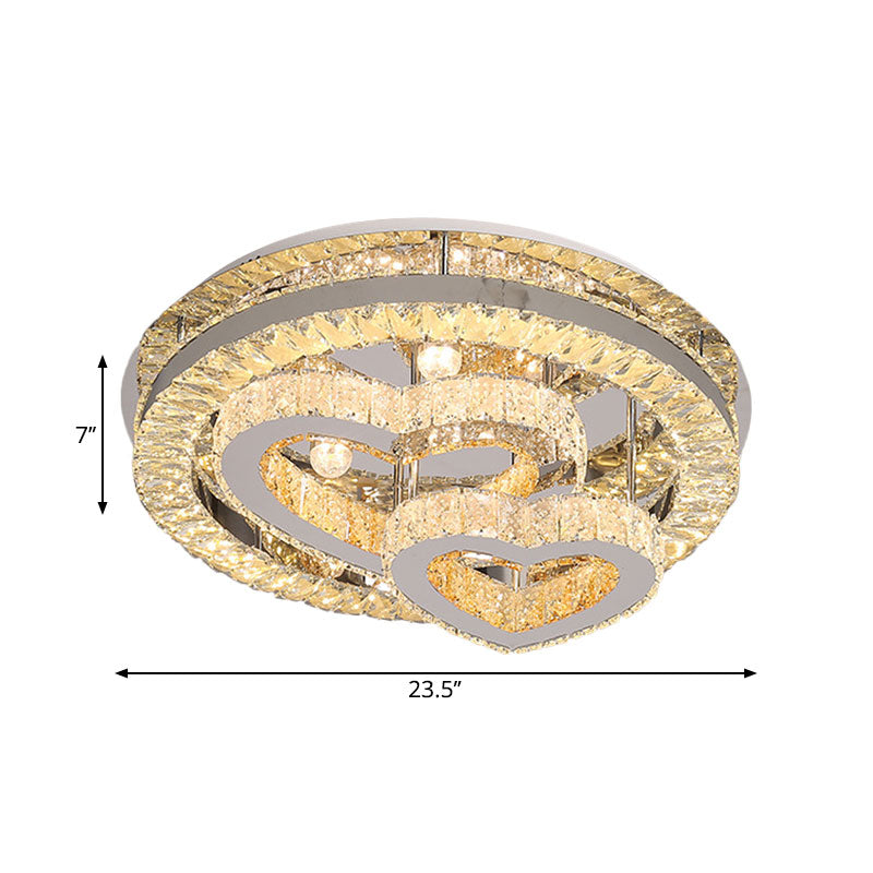 Illuminazione a incasso del supporto del cuore del cromo LED Simplicity Crystal Block Plafoniera