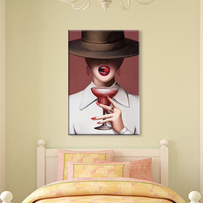 Viktorianischer Modedamen-Kunstdruck, dunkle Farbe, dekorative Wanddekoration für das Schlafzimmer