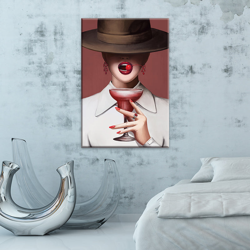 Viktorianischer Modedamen-Kunstdruck, dunkle Farbe, dekorative Wanddekoration für das Schlafzimmer