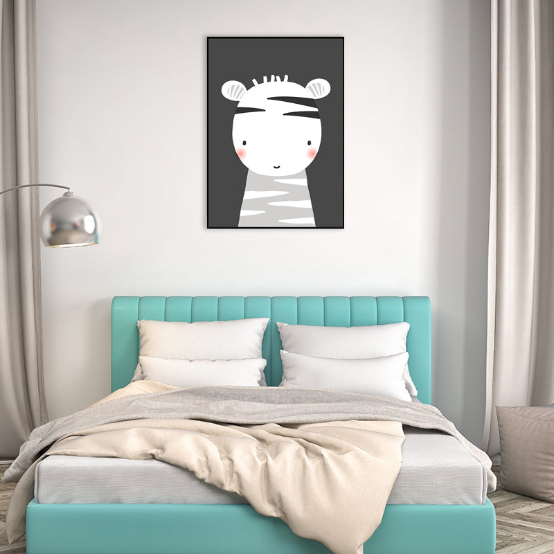 Pastel Color Sheep Painting Textured Kids Style Children's Bedroom Wall Art Print