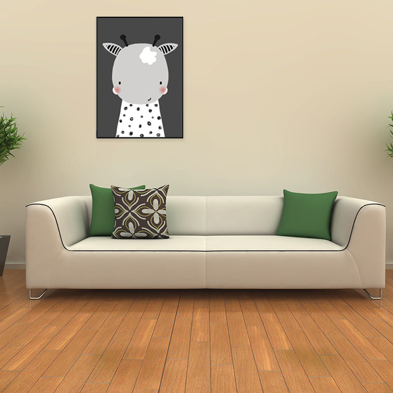 Pastel Color Sheep Painting Textured Kids Style Children's Bedroom Wall Art Print