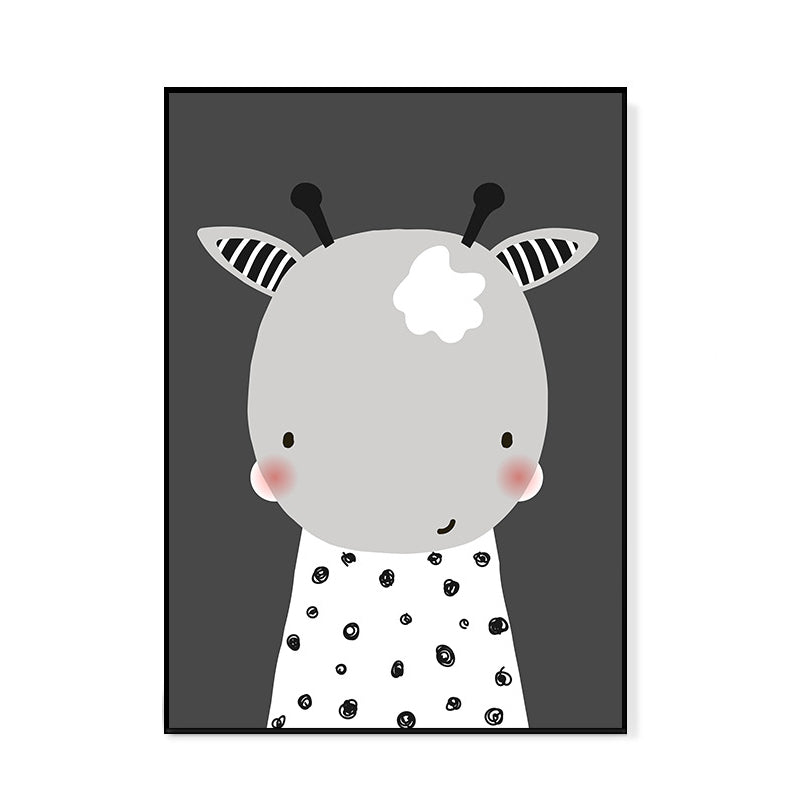 Pastel Color Sheep Painting Textured Kids Style Children's Bedroom Wall Art Print