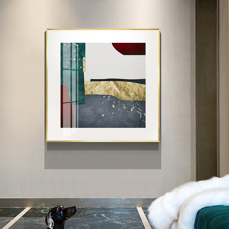 Lichte kleur abstracte muur decor getextureerde eigentijdse stijl meisjes slaapkamer canvas