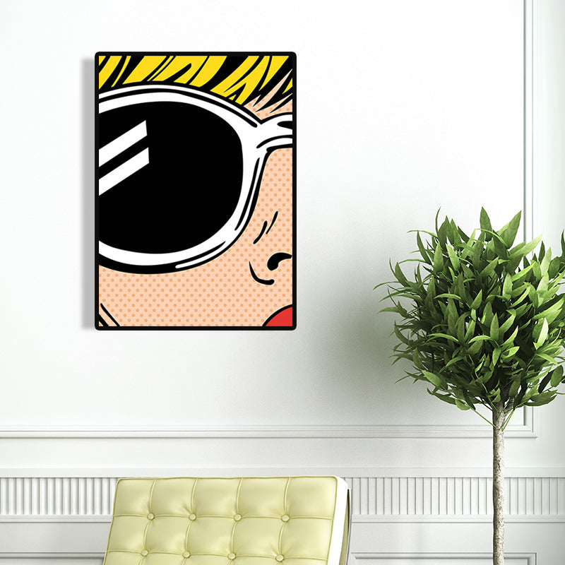 Hedendaagse Lady Wall Art voor Salon Canvas in lichte kleur, meerdere maten beschikbaar