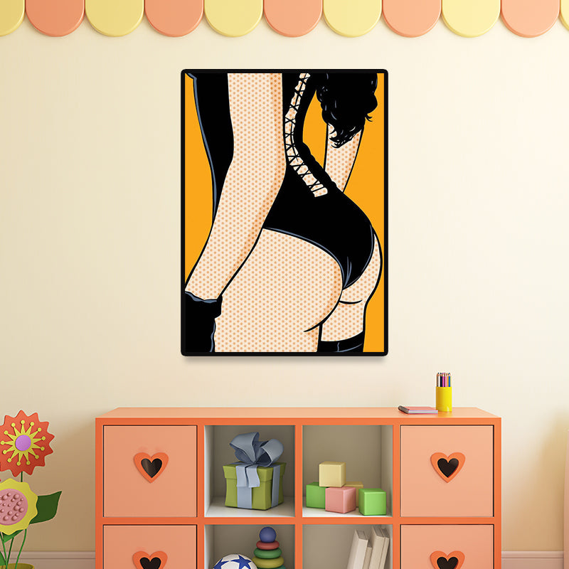 Hedendaagse Lady Wall Art voor Salon Canvas in lichte kleur, meerdere maten beschikbaar