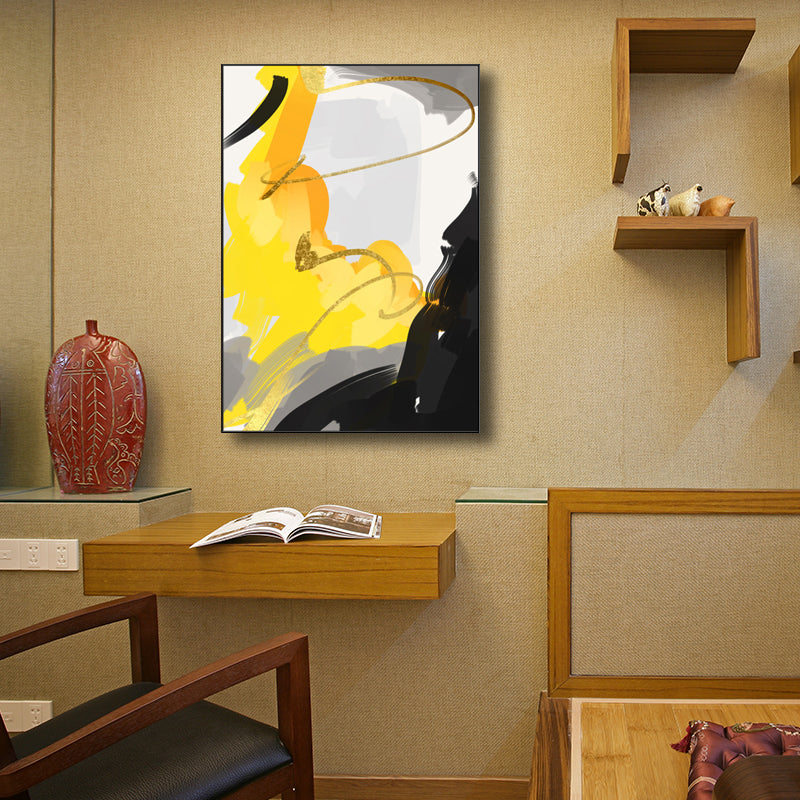 Brush Stroke Canvas for Bathroom Illustration Wall Art Print, Multiple Sizes Options