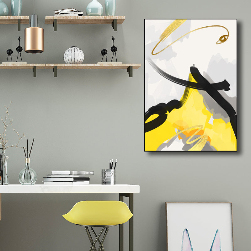 Brush Stroke Canvas for Bathroom Illustration Wall Art Print, Multiple Sizes Options