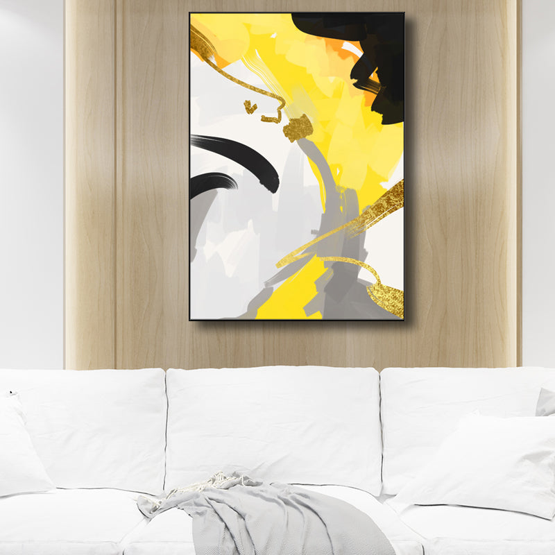 Brush Stroke Canvas for Bathroom Illustration Wall Art Print, Multiple Sizes Options