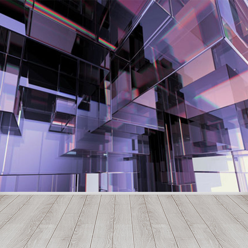 Moisture Resistant Geometric Mural Decal Non-Woven Contemporary Wall Art for Bedroom