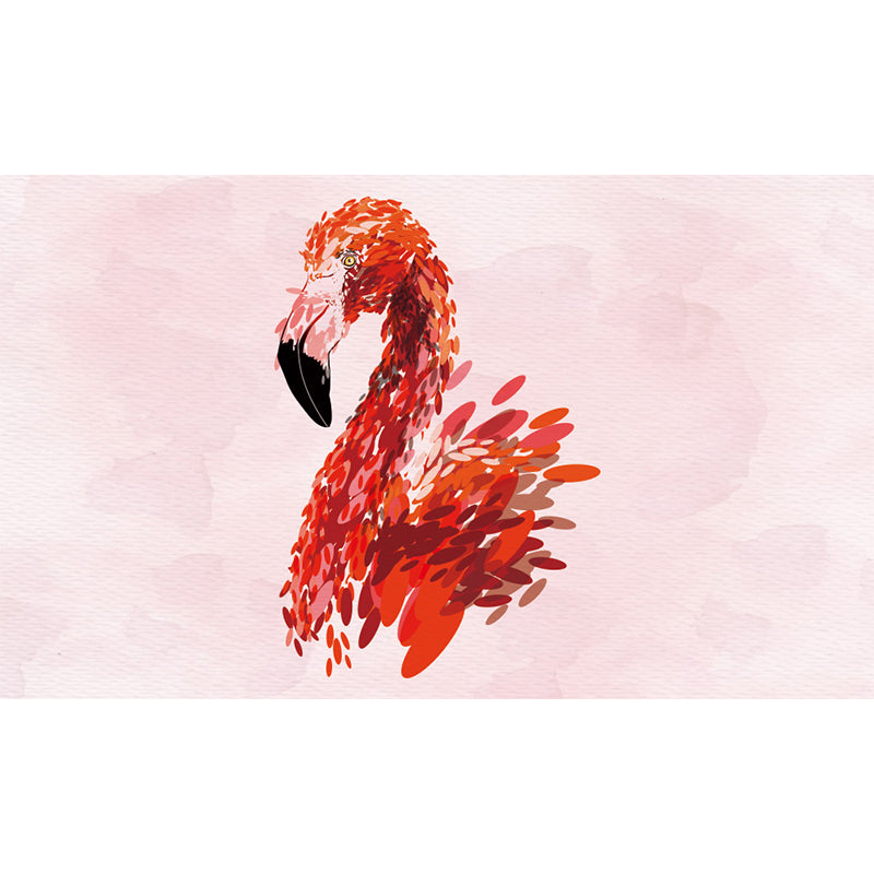 Flamingo muursticker sticker pastel kleur cartoon muur decor voor meisjes slaapkamer, waterdicht