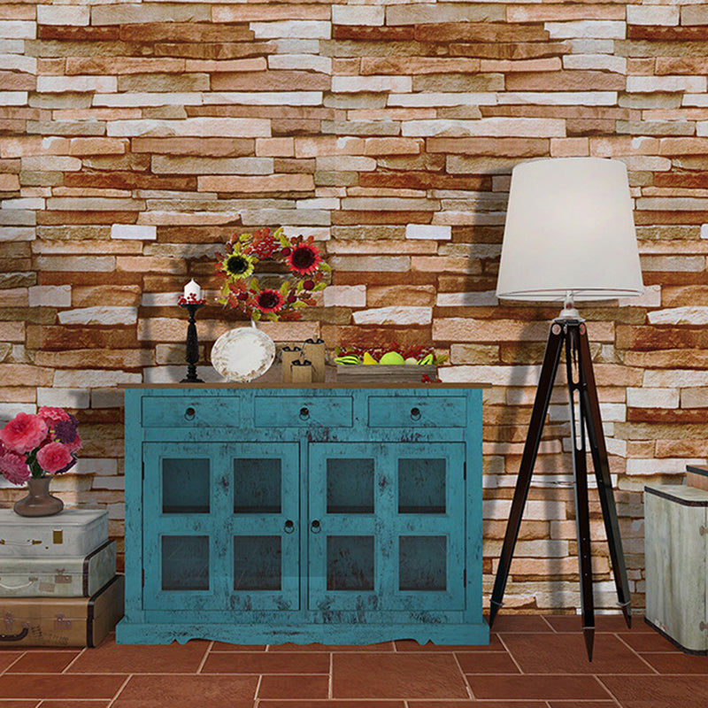 3D Effect Brick Wallpaper Peel and Paste Farmhouse Dining Room Wall Decor, 29.1-sq ft