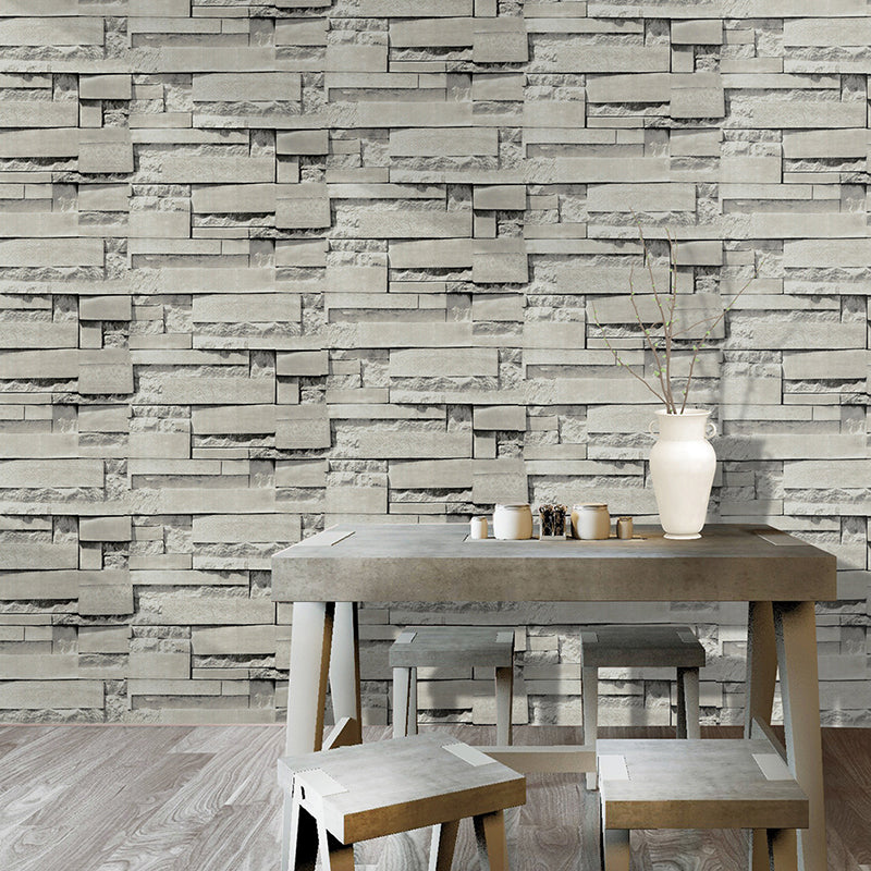 3D Effect Brick Wallpaper Peel and Paste Farmhouse Dining Room Wall Decor, 29.1-sq ft