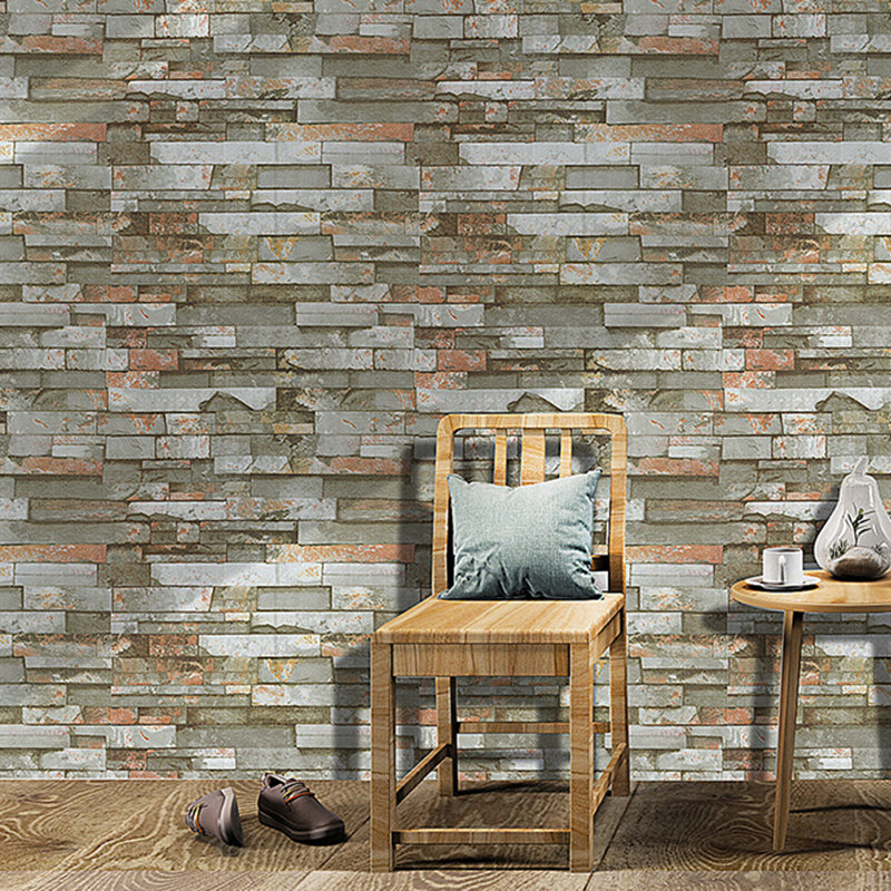 3D Effect Brick Wallpaper Peel and Paste Farmhouse Dining Room Wall Decor, 29.1-sq ft