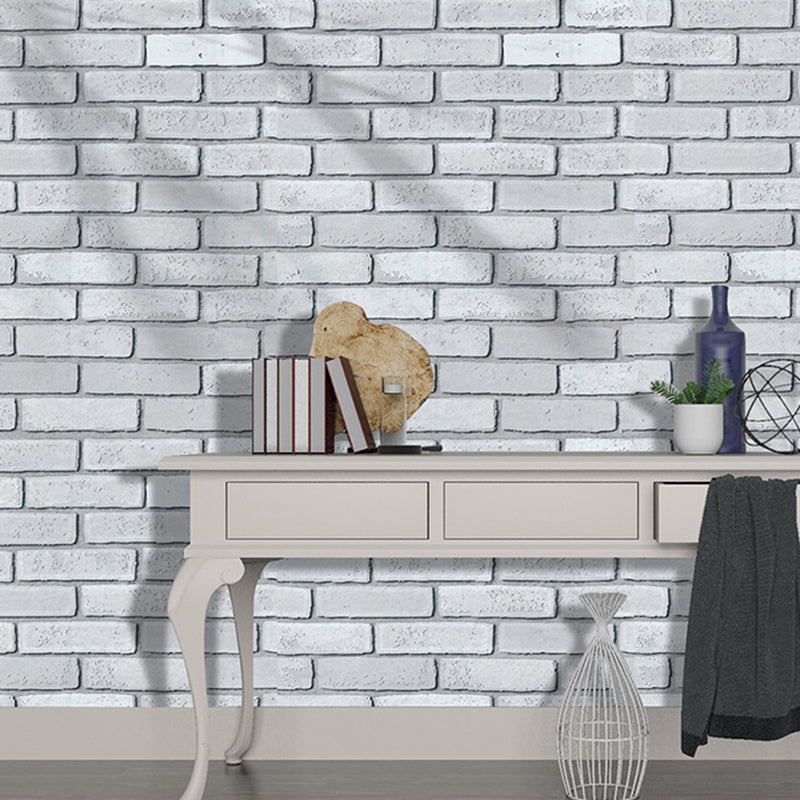 3D Effect Brick Wallpaper Peel and Paste Farmhouse Dining Room Wall Decor, 29.1-sq ft