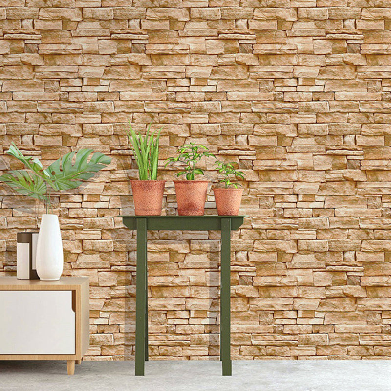 3D Effect Brick Wallpaper Peel and Paste Farmhouse Dining Room Wall Decor, 29.1-sq ft